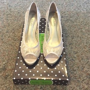 Kelly & Katie Peep Toe Lace Dress Shoe