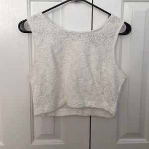 White crop top