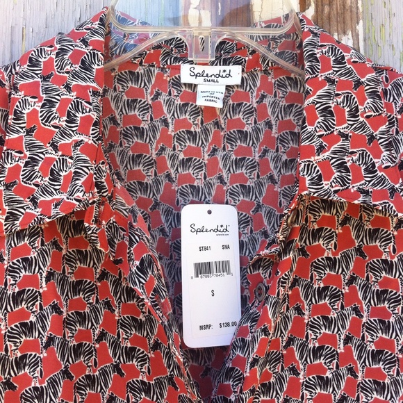 Splendid zebra print blouse - Picture 2 of 4
