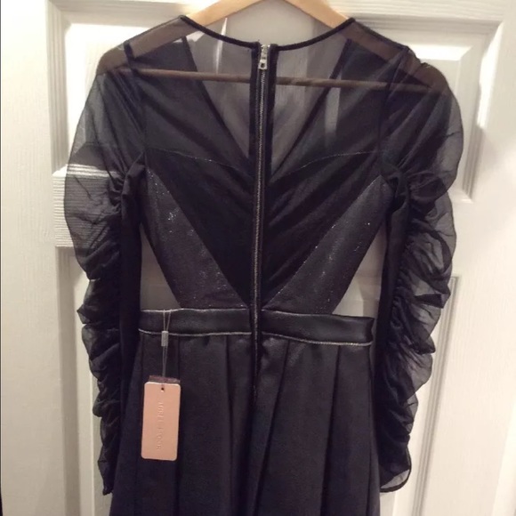 NWT Three Floor dress in metallic black US size 2 - Picture 4 of 4