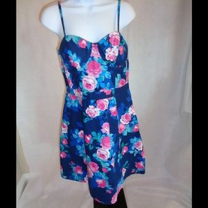 NEW Floral Jessica Simpson dress gathered back