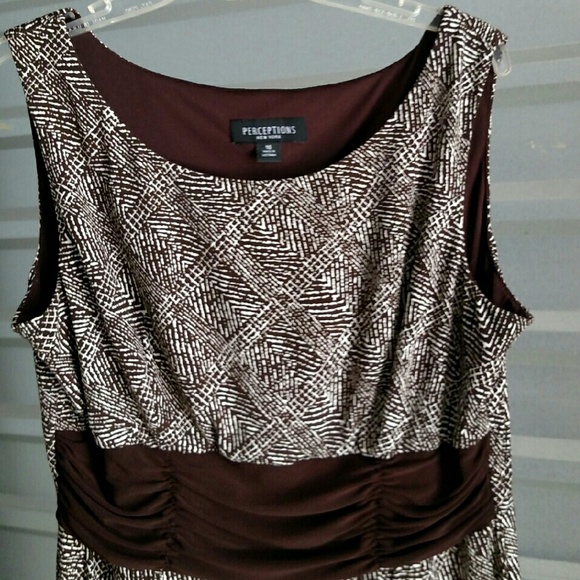 Perceptions Chocolate Brown/ White Dress