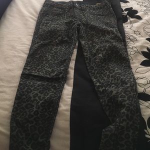 Skinny jeans, leopard print, worn once