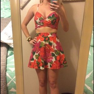 Show me your mumu Kiki crop and skirt -Bahama mama