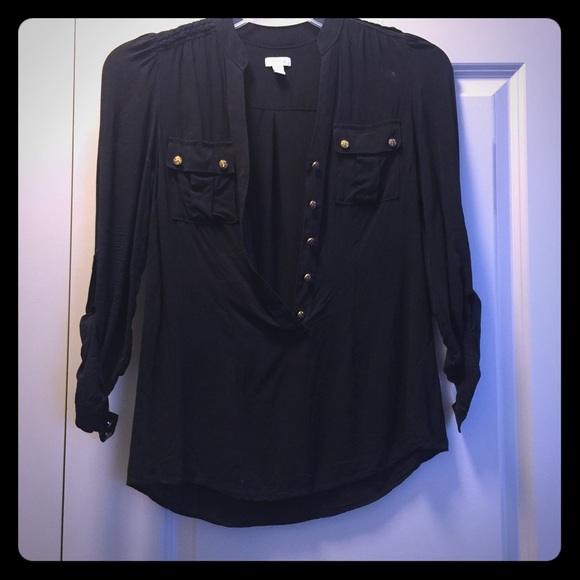 Black Anthropologie Top