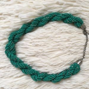 Green beaded necklace