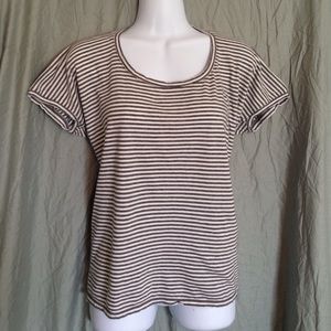 Grey and White stripped t-shirt from Express