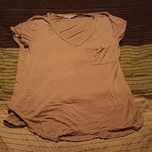 Flowy tan short sleeve shirt