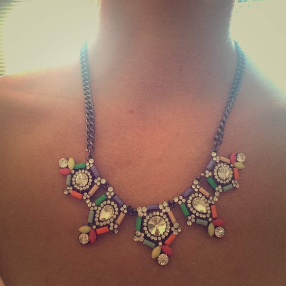 Colorful statement necklace