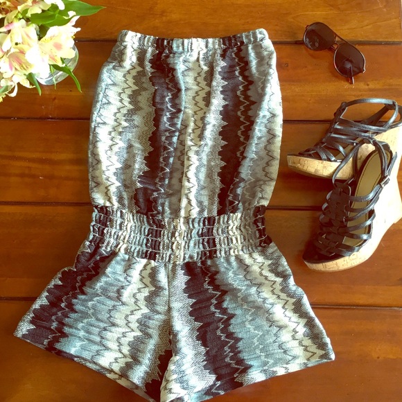 Karina Grimaldi Patterned Strapless Romper