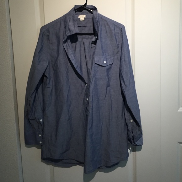 J.Crew chambray roll sleeve tunic