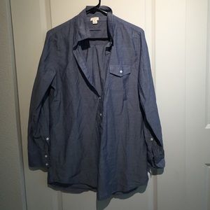 J.Crew chambray roll sleeve tunic