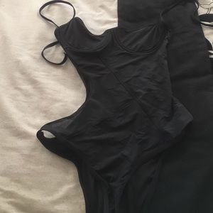 Bathing suit side hole design sheer design on side