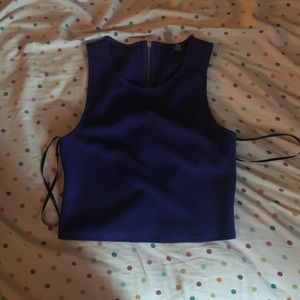 Blue crop top