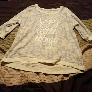 Blue and cream sweater