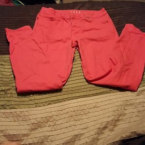 Pink skinny jeans