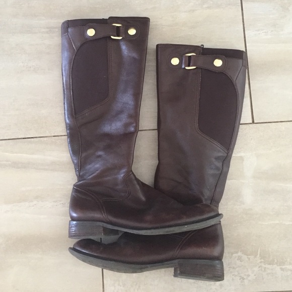 Brown Leather Riding Boots