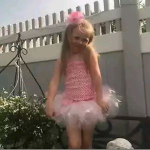 Girls Full Pink & White Tulle Skirt Handcrafted NEW