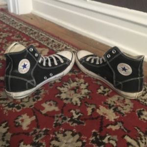 Black high top converse