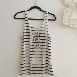 H&M striped bow tank top