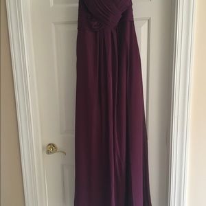 Long dress wine color