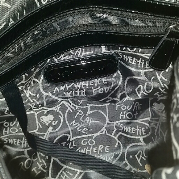 Betsey Johnson Blush Sequin Black Patent Be Mine - Picture 3 of 3