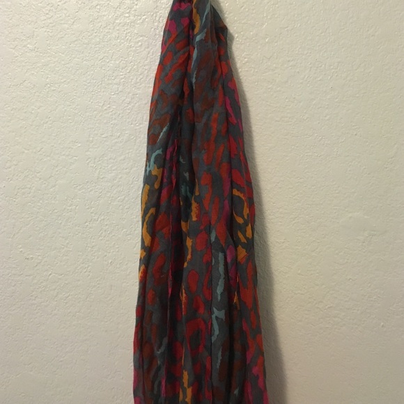 Colorful cheetah print scarf