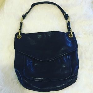 Fossil Black Genuine Leather Shoulder Bag