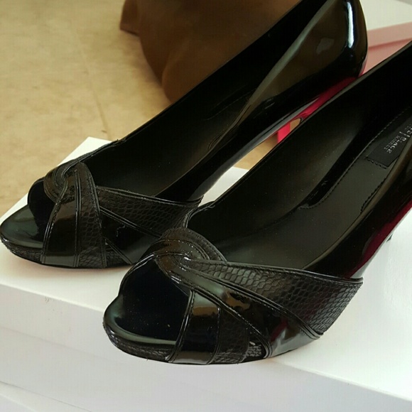 Black Patent Leather Open Toe
