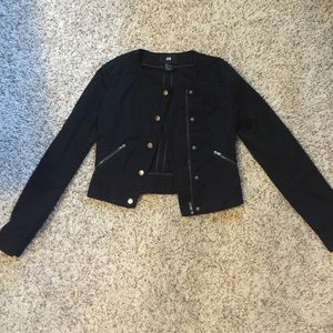H & M Black Moto Jacket  Size 4.