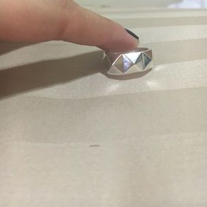 Coach pyramid spike ring