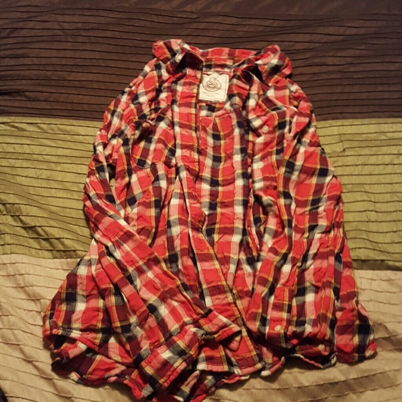 Plaid button down shirt
