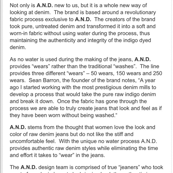 80% off A.N.D. Barney's NY JEANS! NWOT! - Picture 4 of 4