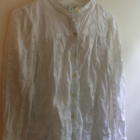 Embroidered white button down - Picture 1 of 3