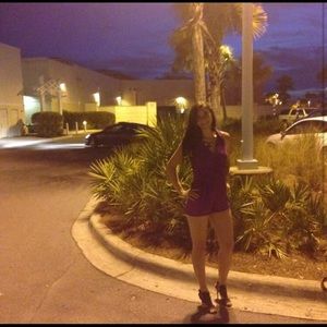 Purple Shorts Romper