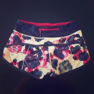 Beautiful Floral Pattern Lululemon Running Shorts