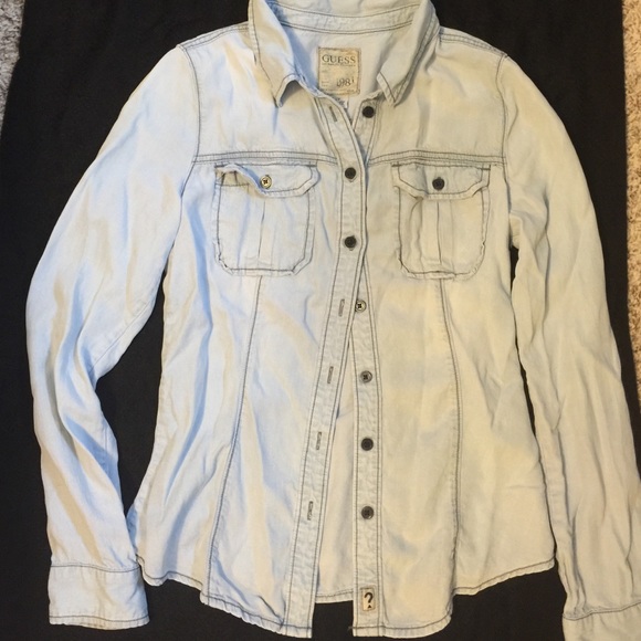 Guess light denim color shirt size small/petite