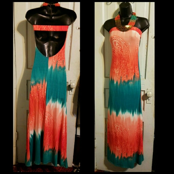 Strapless maxi tube dress