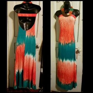 Strapless maxi tube dress