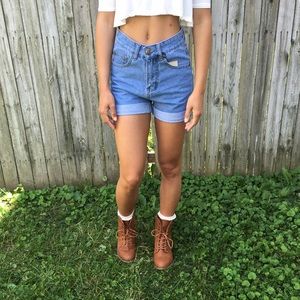 Chestnut Brown Ankle Combat Boots