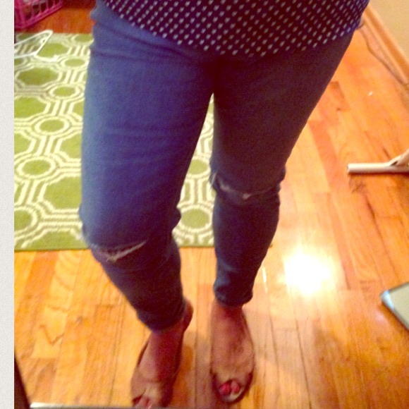 Forever 21 Plus distressed jeans.