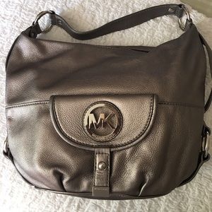 Michael Kors Fulton Hobo Handbag -Silver