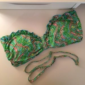 Lilly Pulitzer Bikini Bandeau Top in Chomp Chomp