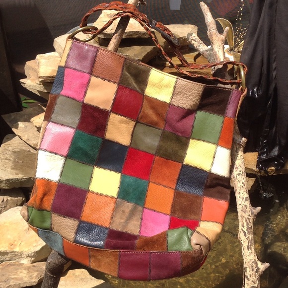 Lucky Brand Handbags - Lucky brand patchwork leather purse