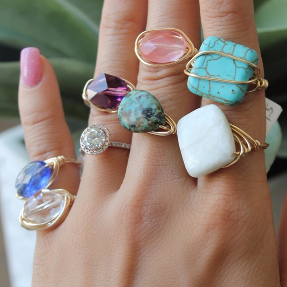 Boho Style Handmade Wire Wrapped Rings - Picture 2 of 6
