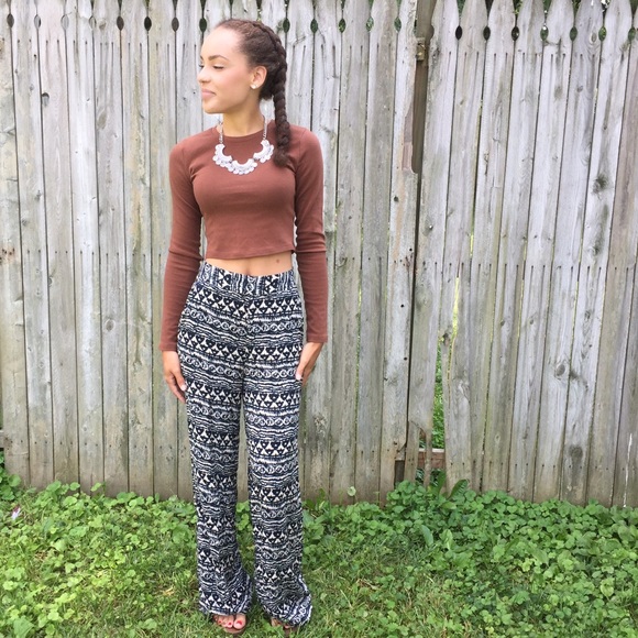 Tribal Printed Flowy Pants