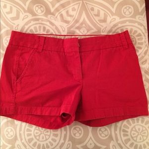 Jcrew Red 3" Chino Shorts