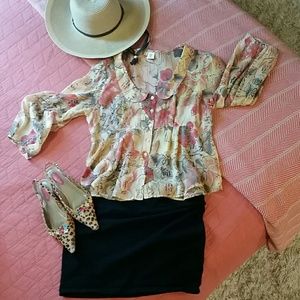 Tianello Silk Lantern Blouse