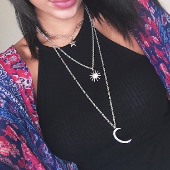 Sky High three layer chain necklace!
