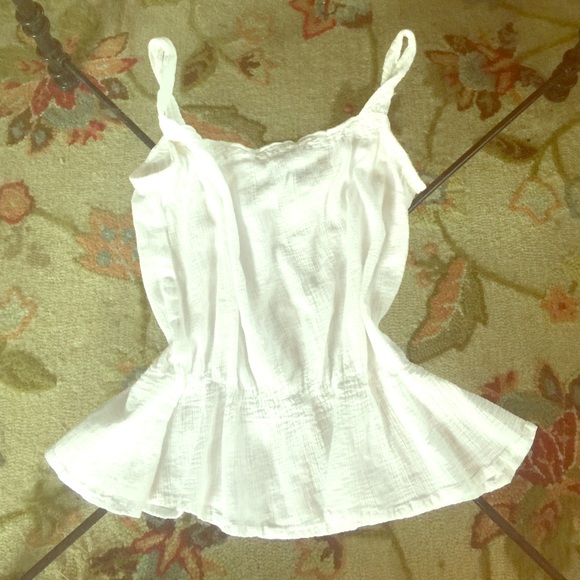 Linen peplum blouse
